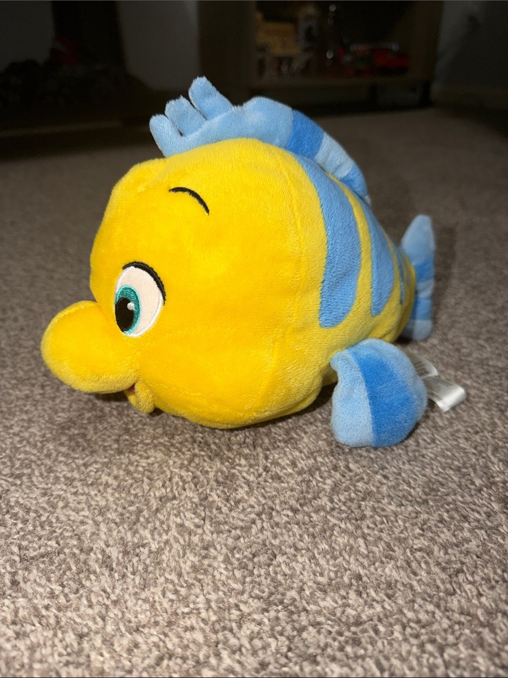 Disney Store Little Mermaid Flounder Plush Stuffed Animal